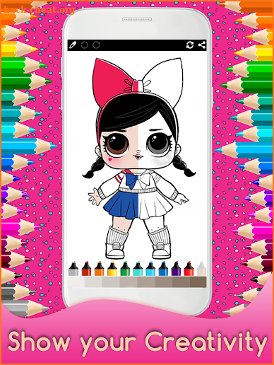 Coloring Surprise Dolls lol for Kids screenshot