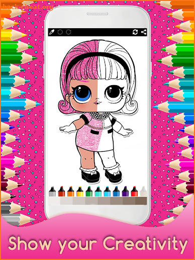 Coloring Surprise Dolls lol for Kids screenshot