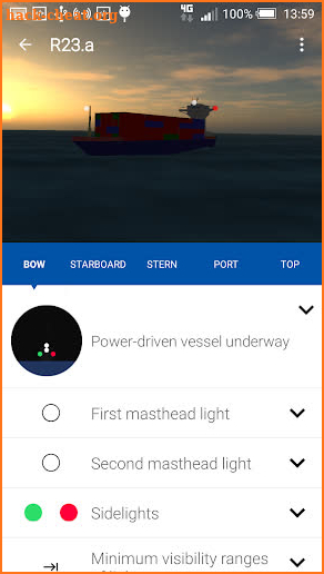COLREGs - Lights and shapes of vessels screenshot