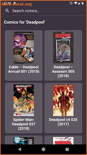 Comics App screenshot