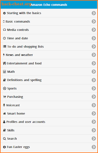 Commands for Amazon Echo screenshot
