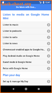 Commands for Google Home Mini screenshot