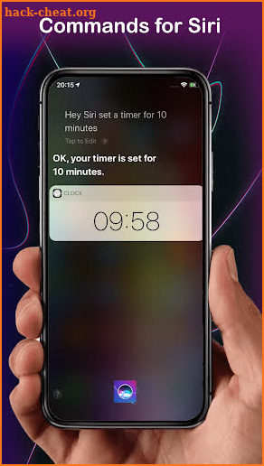 Commands for Siri assistant screenshot