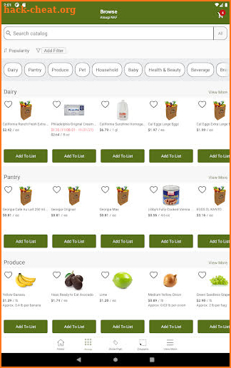 Commissary CLICK2GO screenshot