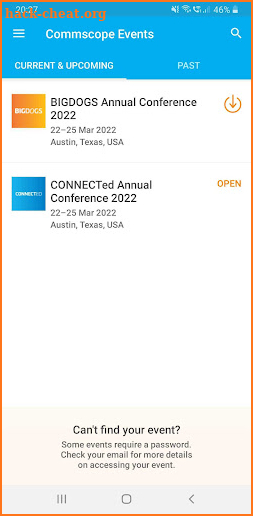 Commscope Events screenshot