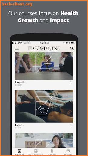 Commune: Life-Changing Courses screenshot