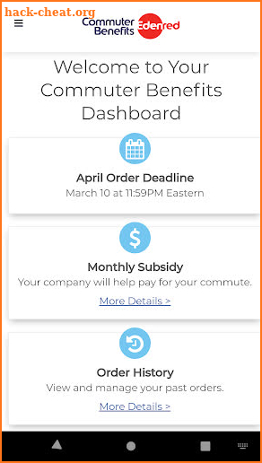 Commuter Benefits screenshot