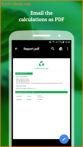 Compost Tea Calculator screenshot