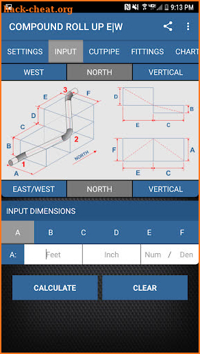 Compound Pipe Calculator screenshot