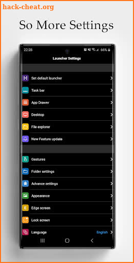 Computer Launcher (Dark theme) screenshot