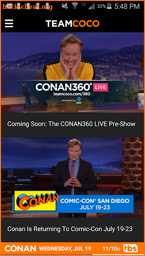 Conan O'Brien's Team Coco screenshot