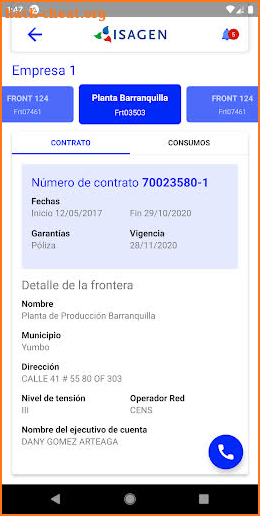 Conexión e - ISAGEN screenshot