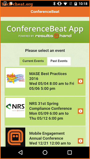 ConferenceBeat Event App screenshot