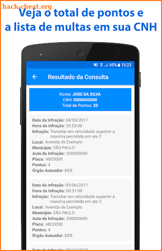 Consulta de Pontos CNH e Multas - SP screenshot