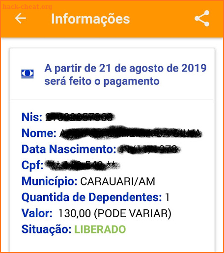 Consultar Meu Beneficio Familiar screenshot