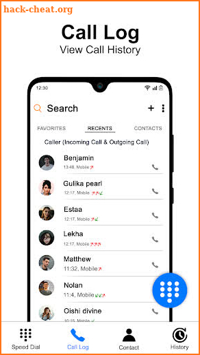 Contacts screenshot