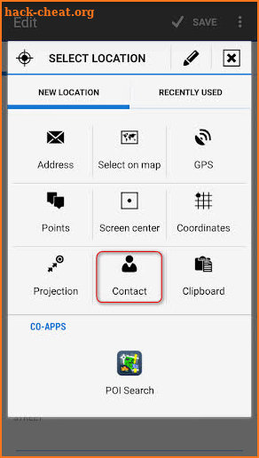 Contacts for Locus Map screenshot