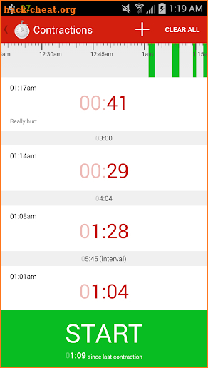 Contractions Timer for Labor screenshot
