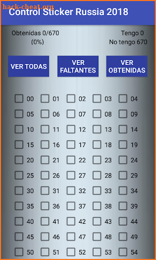 Control de Sticker Russia 2018 screenshot