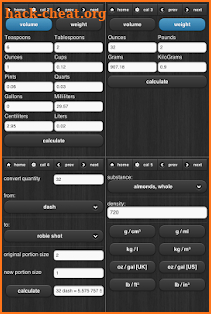 Cooking Calculator screenshot