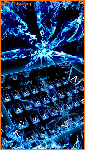 Cool Blue Fire Weed Keyboard Theme screenshot