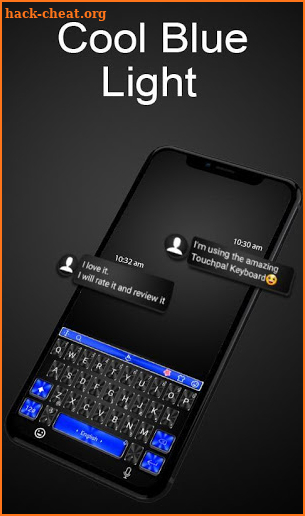 Cool Blue Light Keyboard Theme screenshot