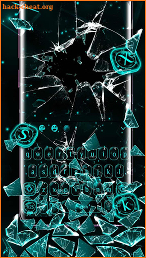 Cool Crystal Glass Gravity Keyboard Theme screenshot
