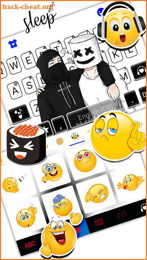 Cool DJ Friends Keyboard Background screenshot