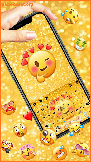 Cool Emojis Gravity Keyboard Background screenshot