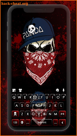 Cool Gangster Skull Keyboard Background screenshot