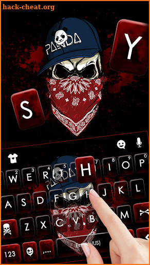 Cool Gangster Skull Keyboard Background screenshot