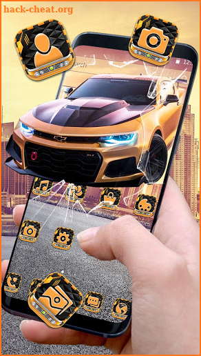 Cool Golden Sport Car Theme screenshot