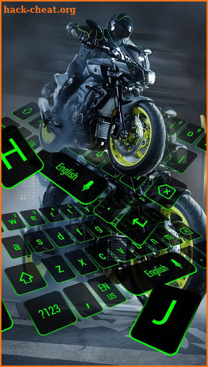 Cool motorcycle rider keyboard screenshot