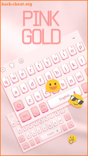 Cool Pink Gold Keyboard screenshot