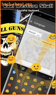 Cool Western Skull Keyboard Theme screenshot