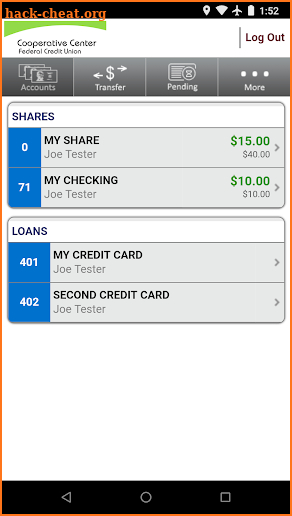 Cooperative Center FCU screenshot