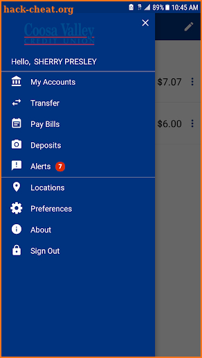 Coosa Valley Credit Union screenshot