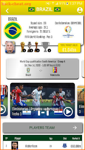 Copa America 2021 - Argentina & Colombia screenshot