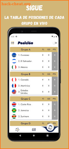 Copa Oro  2021 - Resultados en vivo screenshot