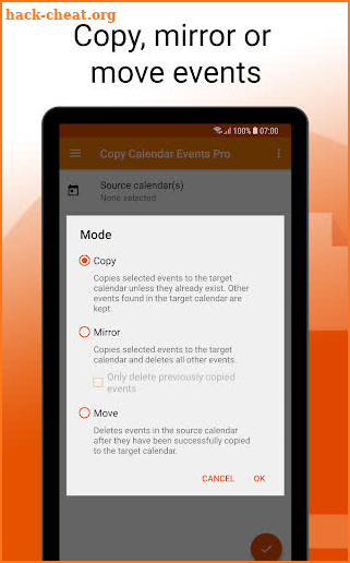 Copy Calendar Events Pro screenshot