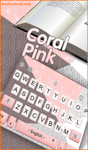 Coral Pink Keyboard Theme screenshot