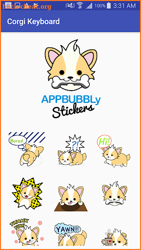 Corgi Mixed Animated Keyboard Stickers for Gboard screenshot