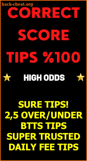 Correct Score Tips %100 screenshot