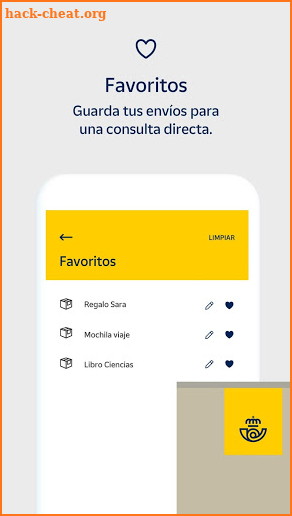 Correos screenshot