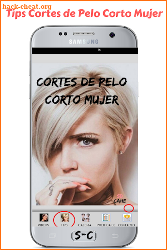 Cortes de Pelo Corto Mujer screenshot