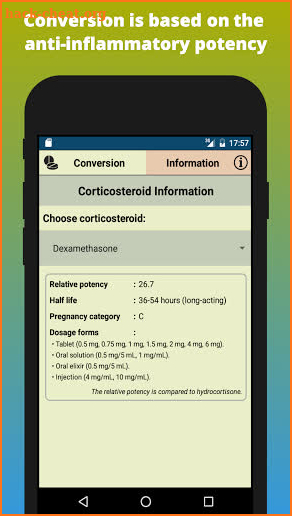 Corticosteroid Conversion: Corticoid & Steroids screenshot