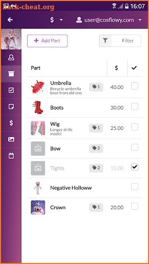 Cosflowy • Cosplay planner & organiser screenshot