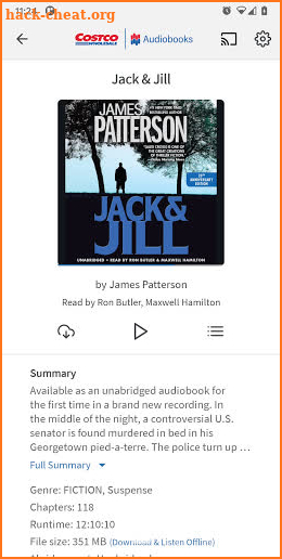 Costco Audiobooks screenshot