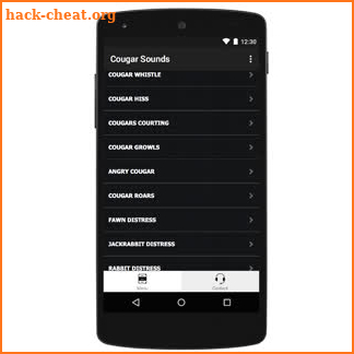 Cougar Calls with BLUETOOTH screenshot