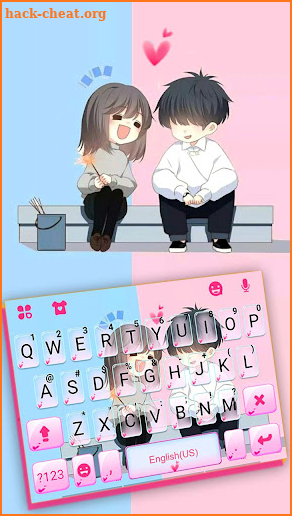 Couple First Love Keyboard Theme screenshot